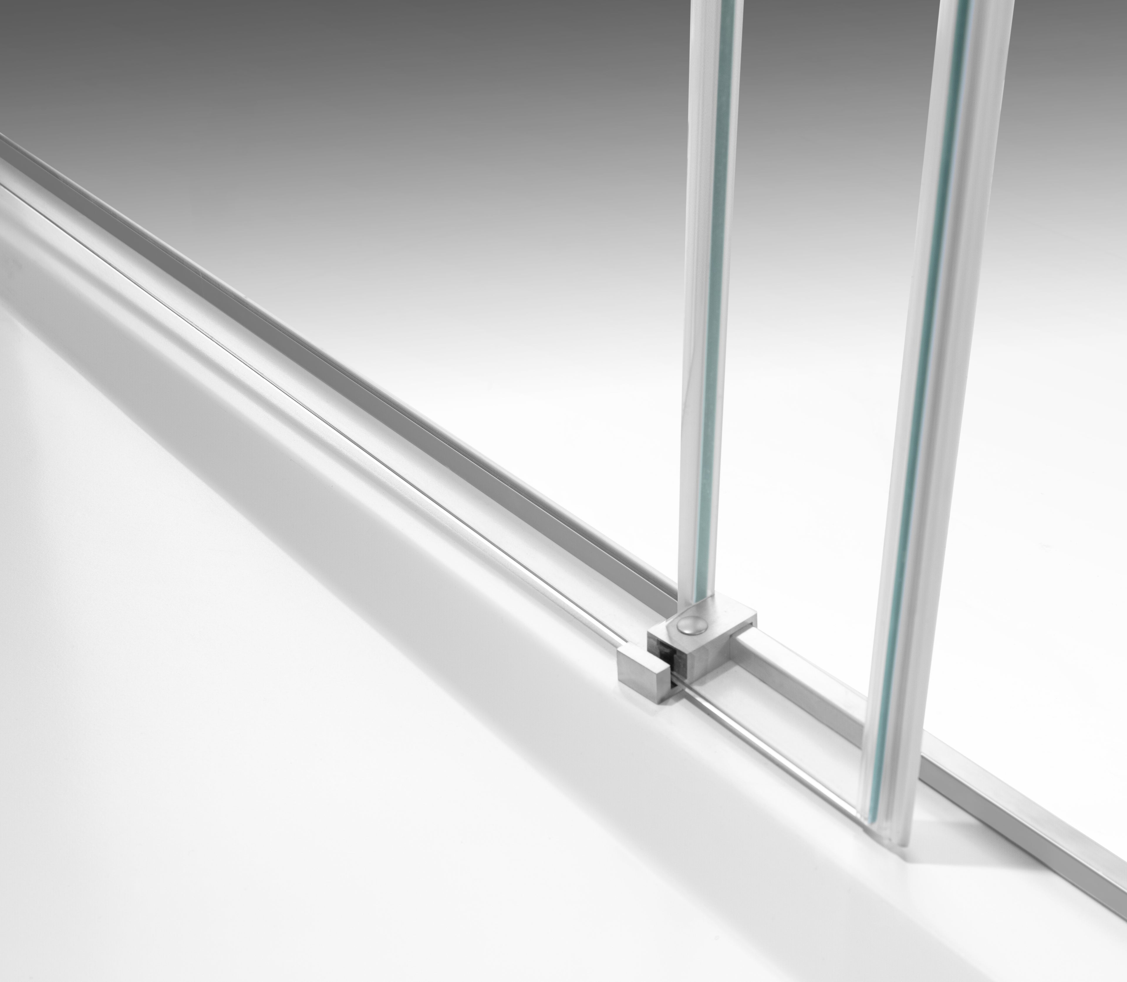 Elo 60 in. W x 78 in. H Frameless Sliding Shower Door in Stainless Steel in 5/16 in. (8 mm) Clear Glass