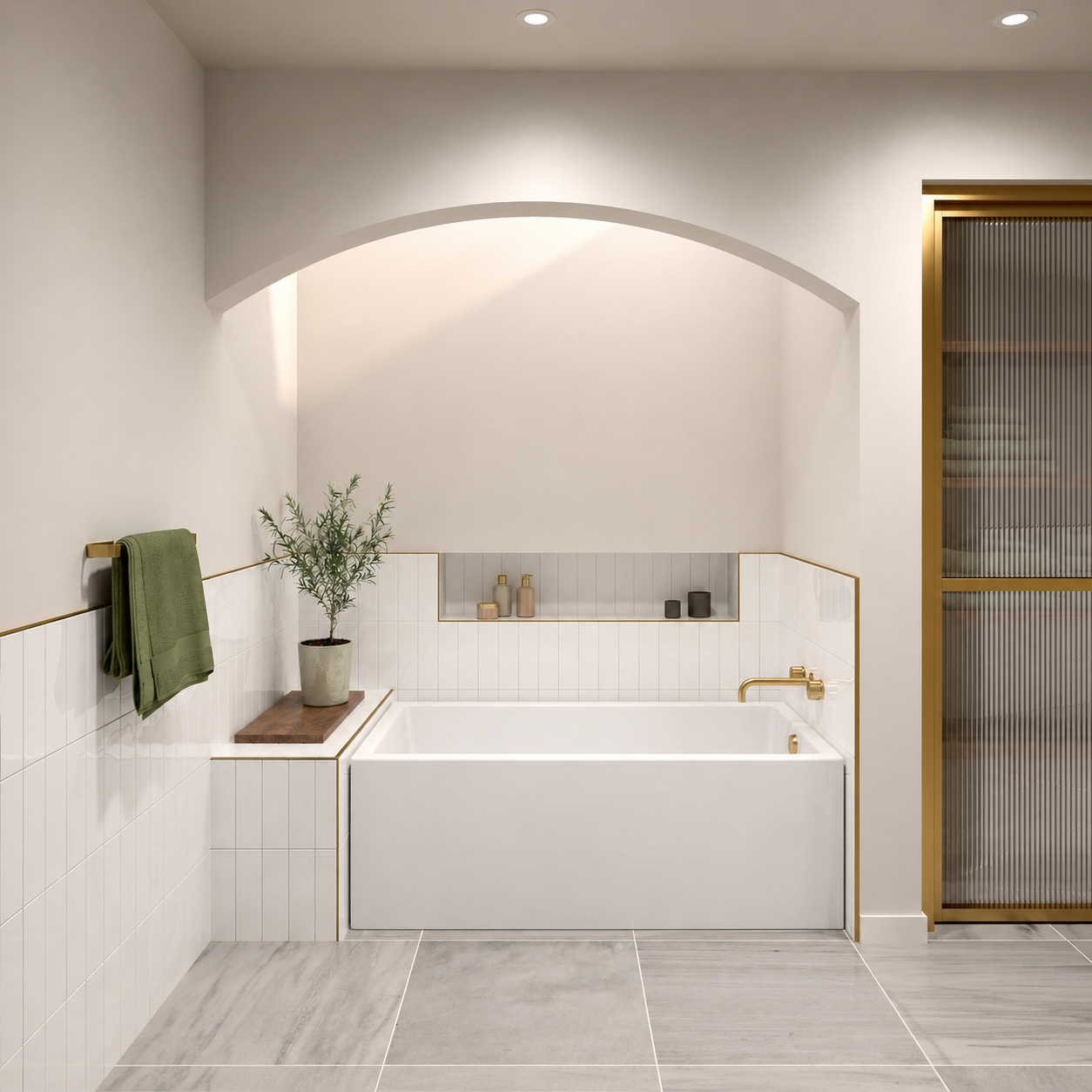 Oasis 60 in. x 32 in. Rectangular Apron Front Soaking Bathtub with Left/Right Drain in White, Anti-Slippery Flatbottom