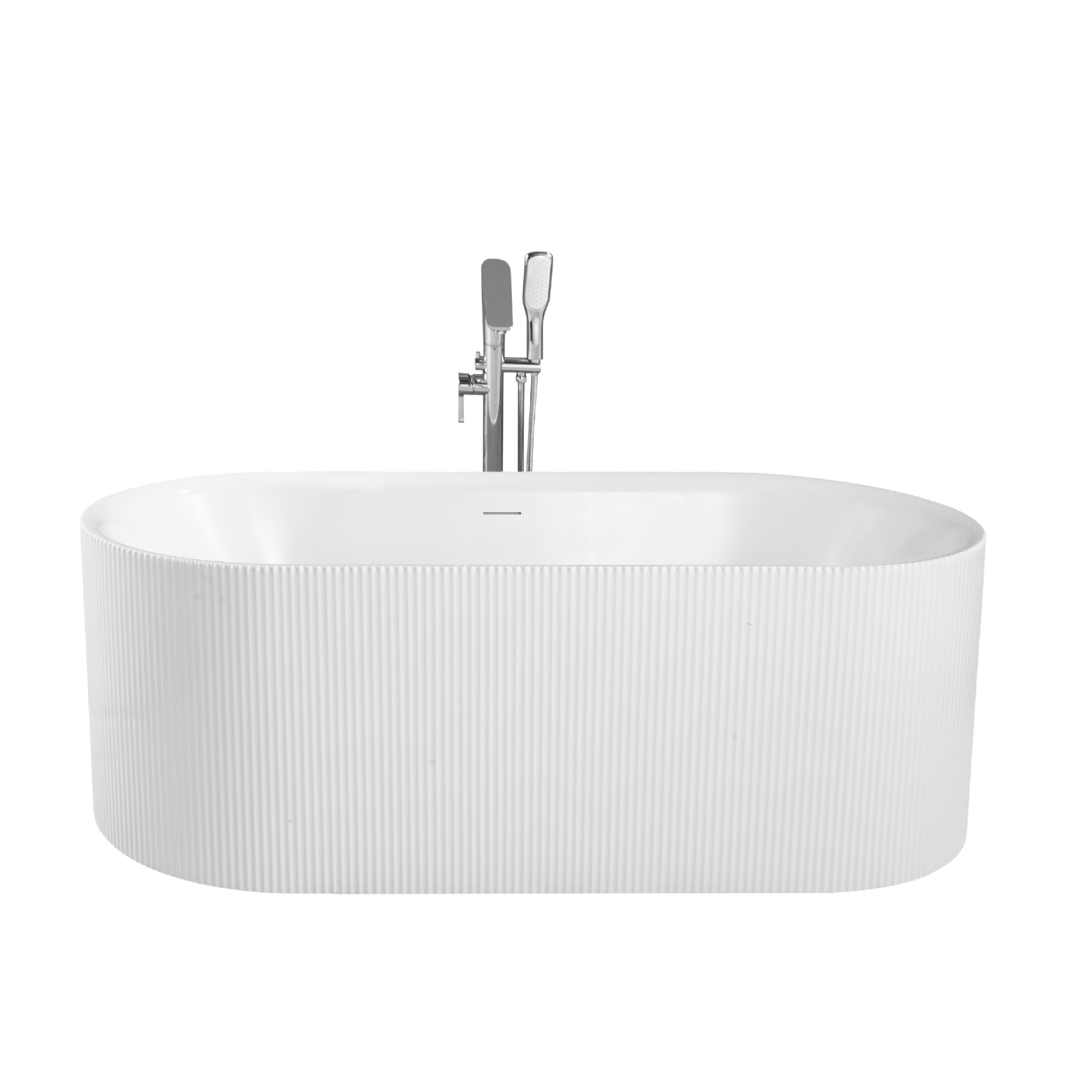 Alpha 67" x 32" Freestanding Soaking Acrylic Bathtub