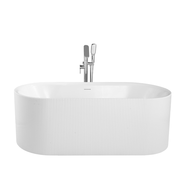 Alpha 67" x 32" Freestanding Soaking Acrylic Bathtub