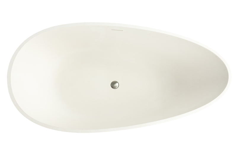 Auroba 67" x 33" Freestanding Soaking Solid Surface Bathtub