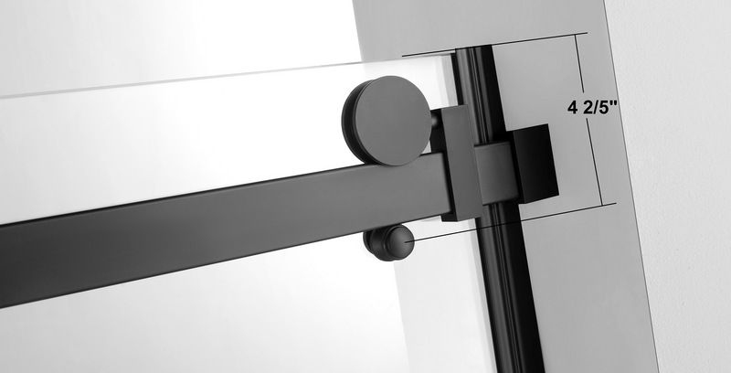 Elo 60 in. W x 78 in. H Frameless Sliding Shower Door in Stainless Steel in 5/16 in. (8 mm) Clear Glass