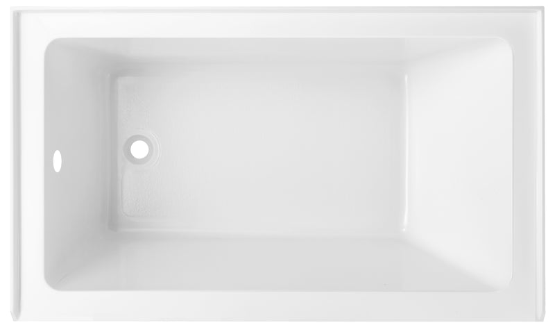 Velora 54 in. x 32 in. Alcove Acrylic Rectangular Apron Front Soaking Bathtub with Left/Right Drain