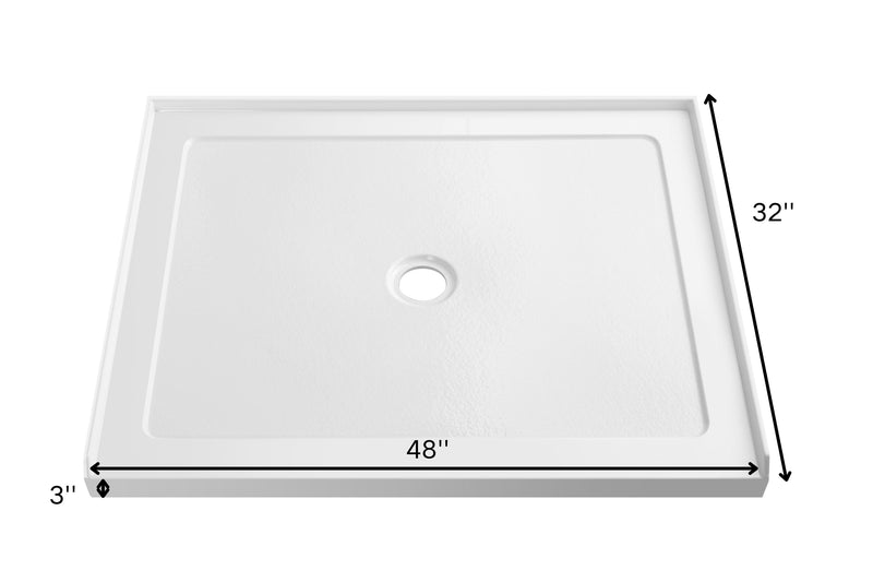 48/60 in. L x 32/36in. W Single Threshold Alcove Shower Pan Base with Left/Right/Center Drain, Anti Slippery