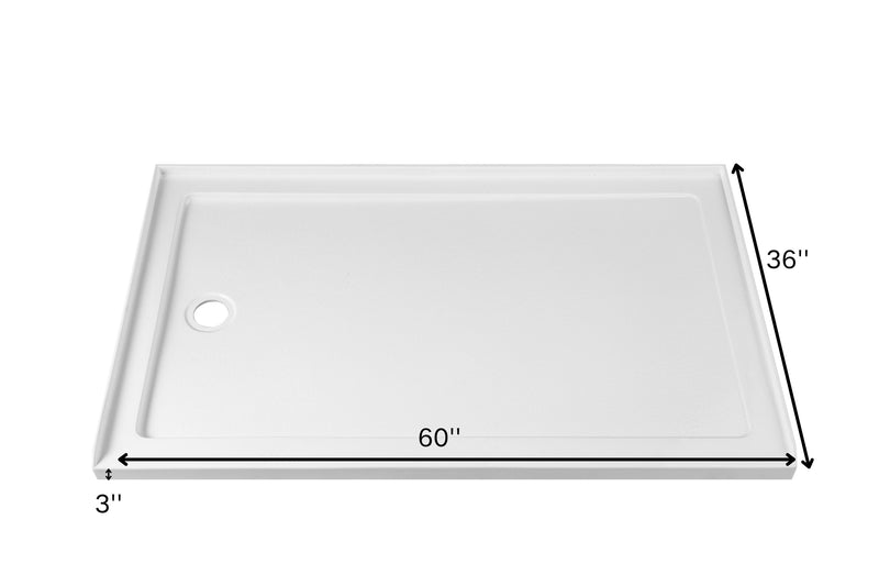 48/60 in. L x 32/36in. W Single Threshold Alcove Shower Pan Base with Left/Right/Center Drain, Anti Slippery