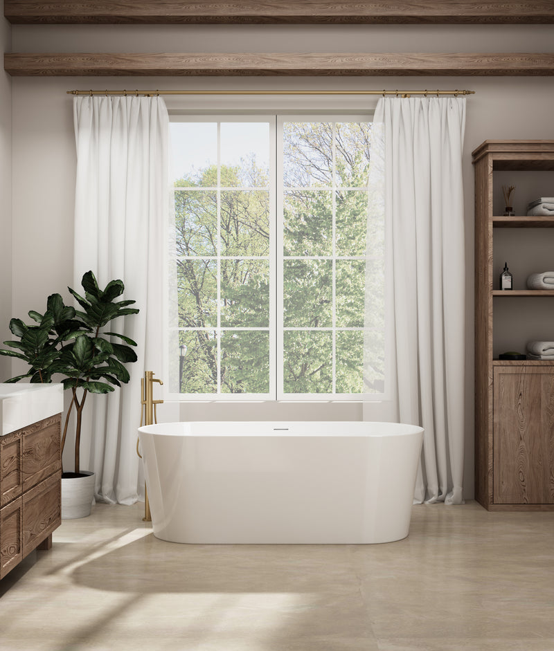 Sigma 67" x 32" Freestanding Soaking Acrylic Bathtub