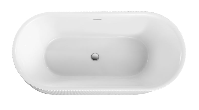 Alpha 67" x 32" Freestanding Soaking Acrylic Bathtub