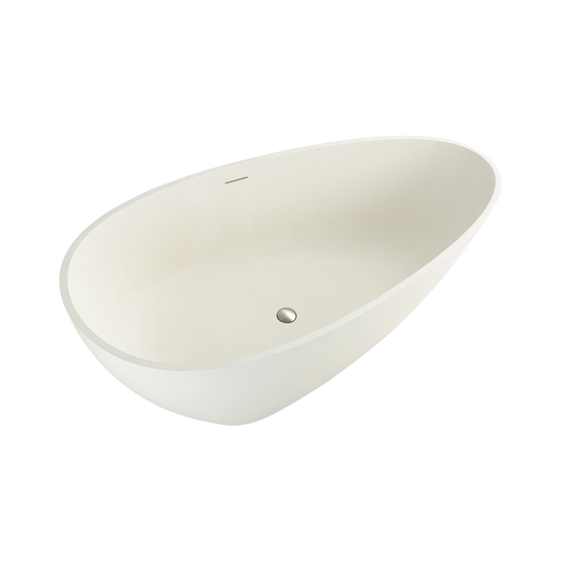 Auroba 67" x 33" Freestanding Soaking Solid Surface Bathtub