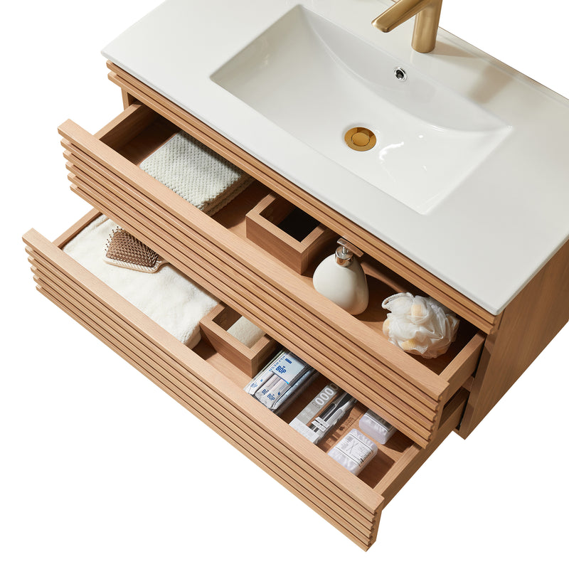 Vienna 30" Single Floating Single Basin Bathroom Cabinet