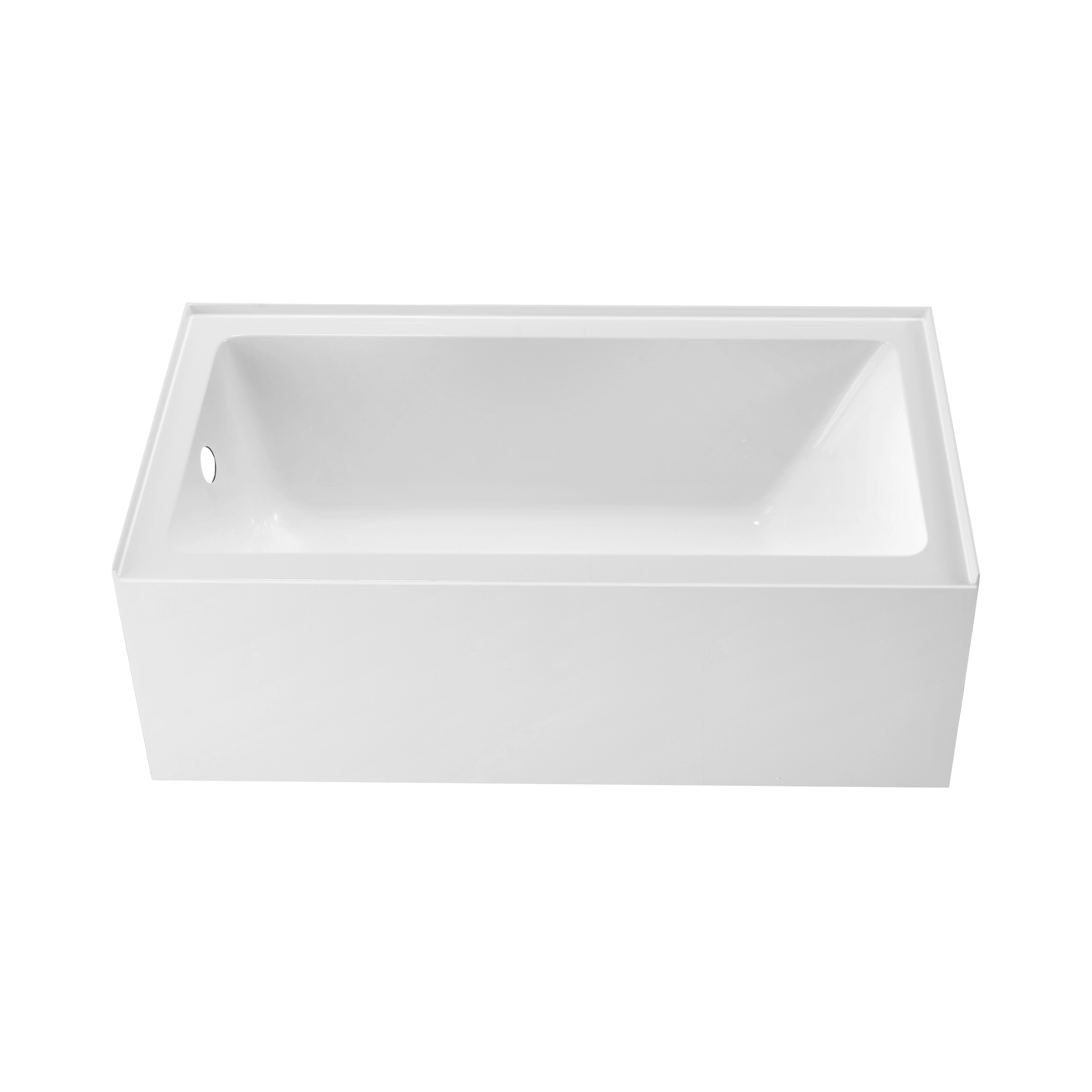 Opal 60 in. x 32 in.  Alcove Acrylic Rectangular Apron Front Soaking Bathtub with Left/Right Drain Hole