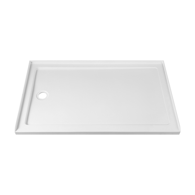 48/60 in. L x 32/36in. W Single Threshold Alcove Shower Pan Base with Left/Right/Center Drain, Anti Slippery