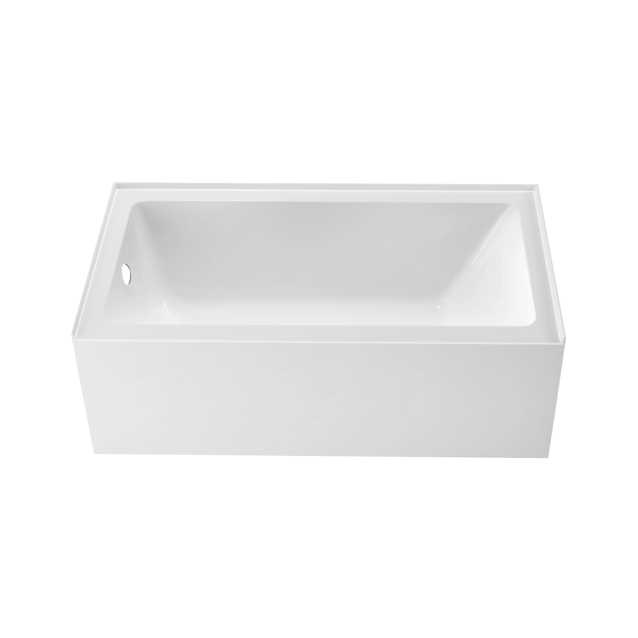 Velora 54 in. x 32 in. Alcove Acrylic Rectangular Apron Front Soaking Bathtub with Left/Right Drain