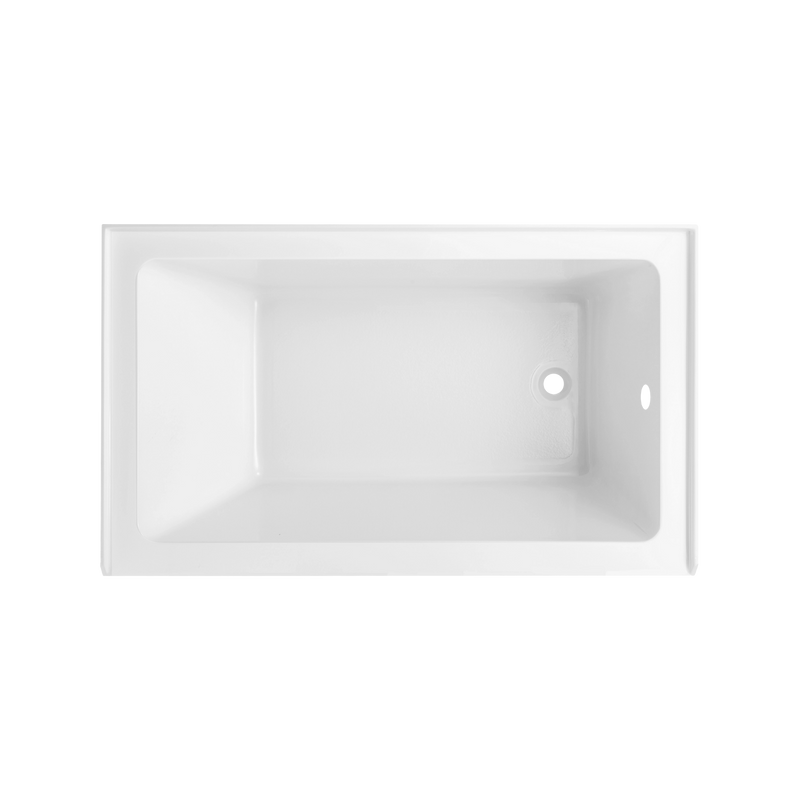 Velora 54 in. x 32 in. Alcove Acrylic Rectangular Apron Front Soaking Bathtub with Left/Right Drain